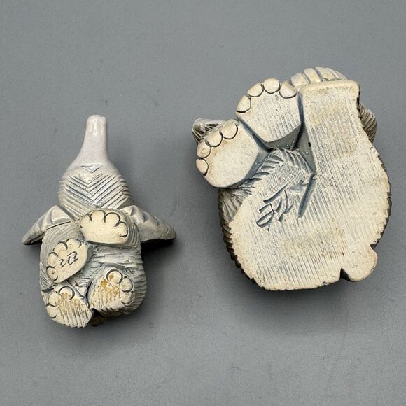 Vtg Artesania Rinconada Sitting African Momma Elephant and Baby Figurine Uruguay - Picture 3 of 10